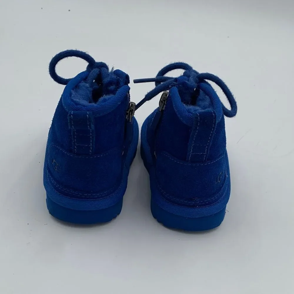 UGG Kids Jorie Blue Suede Boots – Size 7